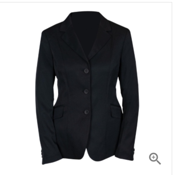 ELATION KIDS SHOW RIDING HORSE EQUESTRIAN JACKET SIZE 14 BLACK - Picture 1 of 3